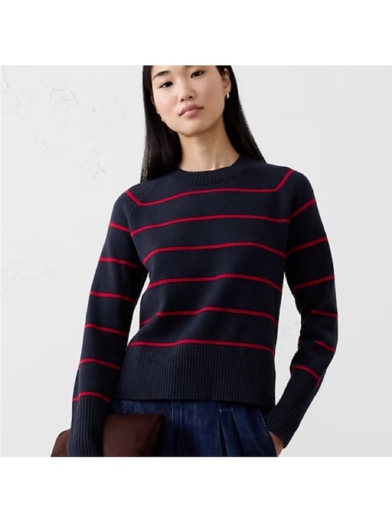 Banana Republic Sweaters - Banana Republic Navy Sweater with Red Stripes